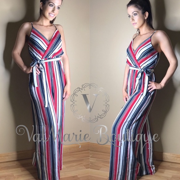 Patriotic Striped Jumpsuit - Picture 6 of 6